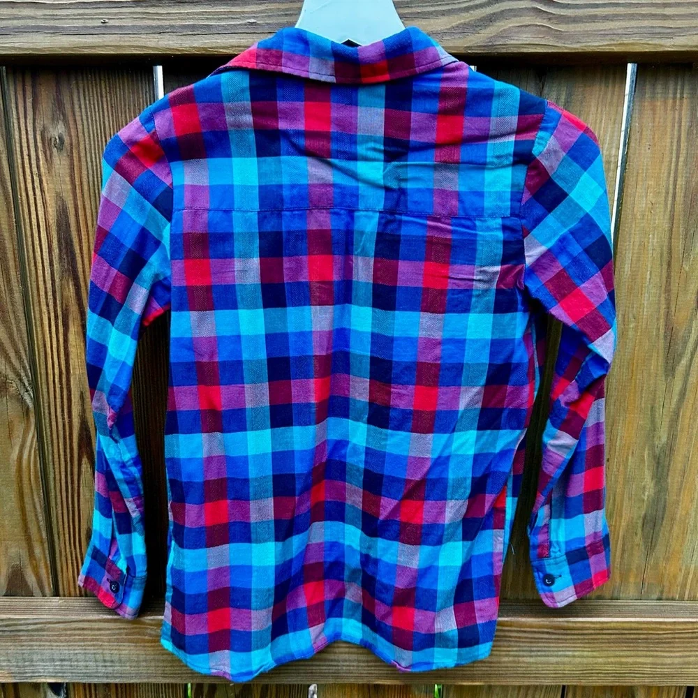 H&M Plaid Button Down Kids Shirt Ride and Rule Sz.9-10